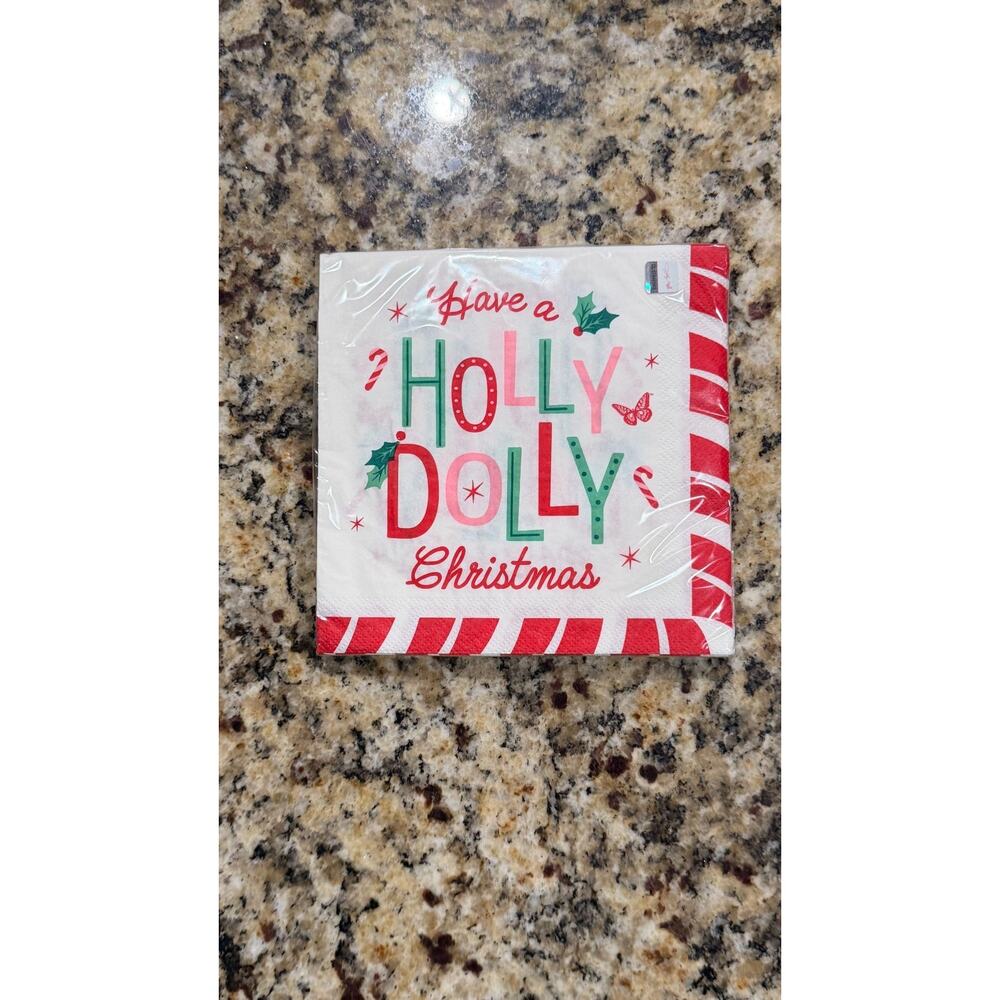 NWT Dolly Parton "Have a Holly Dolly Christmas" Napkins — 16 ct